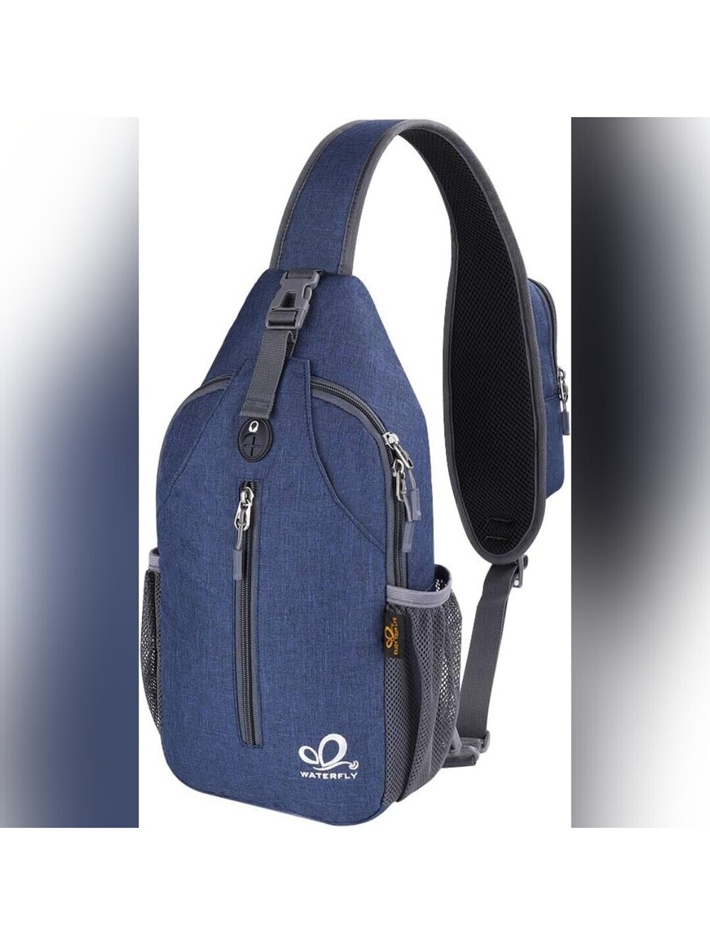 NWT Waterfly Sling Backpack Crossbody Shoulder Bag Navy Blue, 7" x 3.5" x 15"